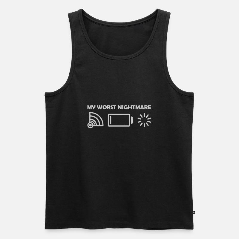 Logos my worst nightmare - Männer Premium Bio Tank Top - Schwarz