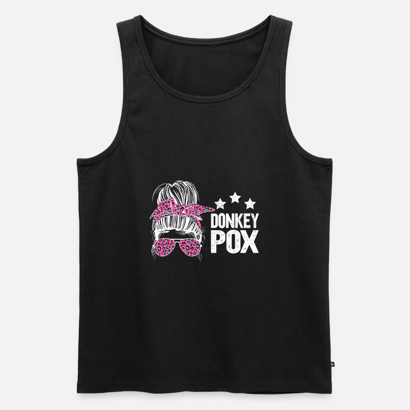 Donkey Pox - Männer Premium Bio Tank Top - Schwarz