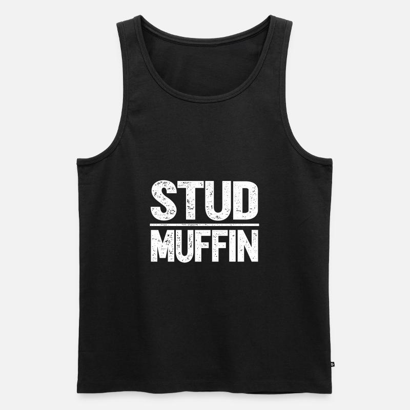 Stud Muffin - Männer Premium Bio Tank Top - Schwarz