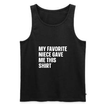 Meine Lieblingsnichte Hat Mir Das Geschenkt - Männer Premium Bio Tank Top - Schwarz - Vorne - AI Model Male 178 light (178cm)