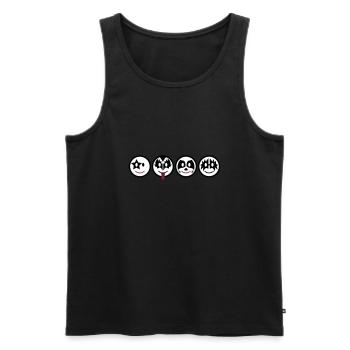 Smiley Kiss Icons (horizontal) 3c - Débardeur bio Premium Homme - noir - Devant - AI Model Male 178 light (178cm)