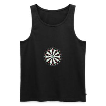 Dartboard darts data lover motif gift idea - Men's Premium Organic Tank Top - black - Front - Michal (187cm)
