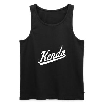 Kendo - Männer Premium Bio Tank Top - Schwarz - Vorne - Michal (187cm)