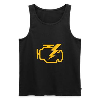 check engine light Zeichen Geschenkidee - Männer Premium Bio Tank Top - Schwarz - Vorne - AI Model Male 178 light (178cm)