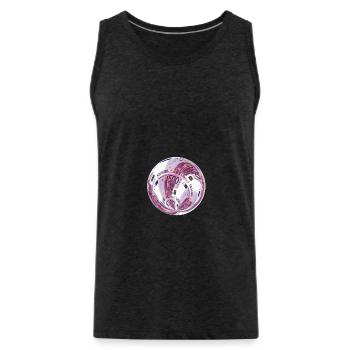 billet de 500 euros - Débardeur bio Premium Homme - charbon - Devant - Alexander (188cm)