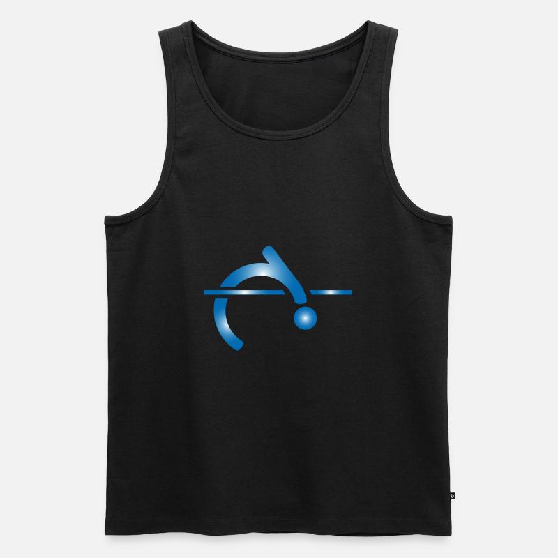 Hochsprung - Männer Premium Bio Tank Top - Schwarz