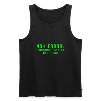 404 Fehler Weihnachtspullover nicht lustig hässlich gefunden - Männer Premium Bio Tank Top - Schwarz - Vorne - AI Model Male 178 light (178cm)