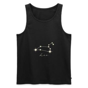 Sternzeichen Löwe - Männer Premium Bio Tank Top - Schwarz - Vorne - Michal (187cm)
