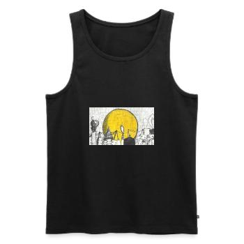 Magisches Turin - Männer Premium Bio Tank Top - Schwarz - Vorne - AI Model Male 178 light (178cm)
