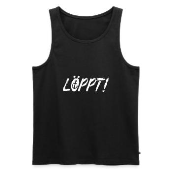 Löppt Plattdeutsch Norddeutschland - Männer Premium Bio Tank Top - Schwarz - Vorne - Michal (187cm)