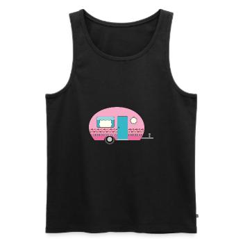 Wohnwagen Camping Lustiges - Männer Premium Bio Tank Top - Schwarz - Vorne - Michal (187cm)