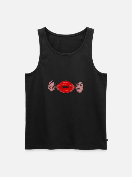 Bonbon - Männer Premium Bio Tank Top - Schwarz