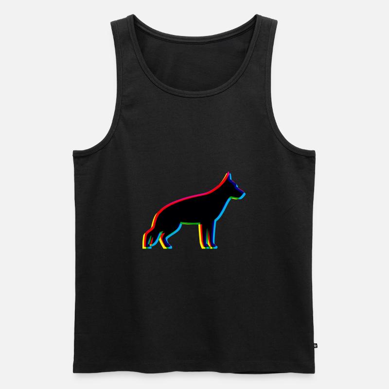 CMYK Deutscher Schäferhund - Männer Premium Bio Tank Top - Schwarz