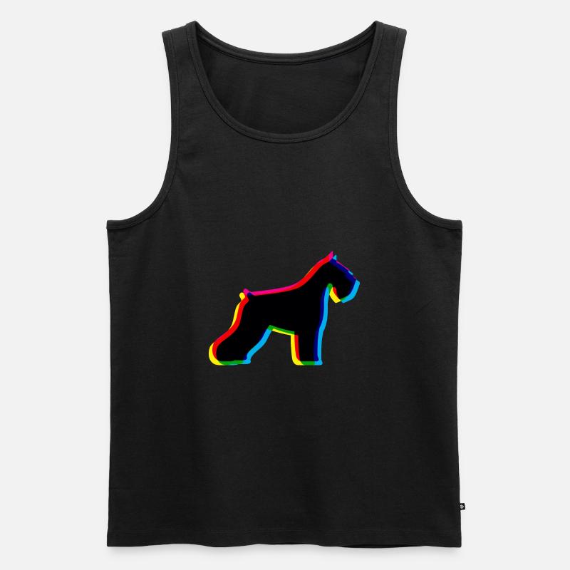 CMYK Schnauzer - Männer Premium Bio Tank Top - Schwarz
