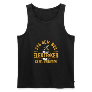 Elektriker Elektrik - Männer Premium Bio Tank Top - Schwarz - Vorne - AI Model Male 178 light (178cm)