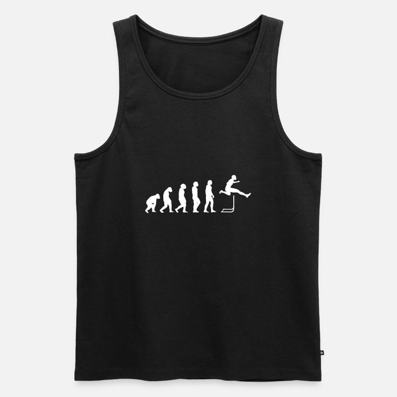 Hurdles Athletics Evolution Hurdler - Men's Premium Organic Tank Top - black