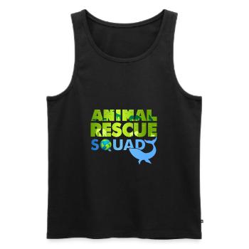 Animal Rescue Squad Citation drôle de bien-être - Débardeur bio Premium Homme - noir - Devant - Michal (187cm)