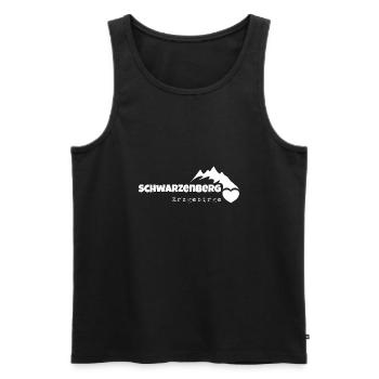 Schwarzenberg Erzgebirge meine heimat - Männer Premium Bio Tank Top - Schwarz - Vorne - Michal (187cm)