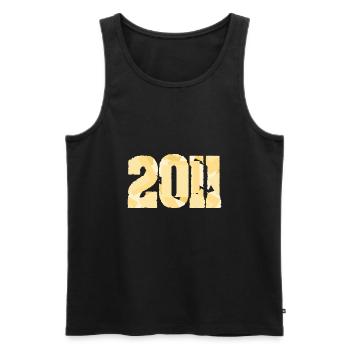 2011 - Männer Premium Bio Tank Top - Schwarz - Vorne - AI Model Male 178 light (178cm)