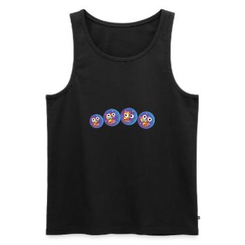 disco family, family, disco ball, disco - Men's Premium Organic Tank Top - black - Front - AI Model Male 178 light (178cm)