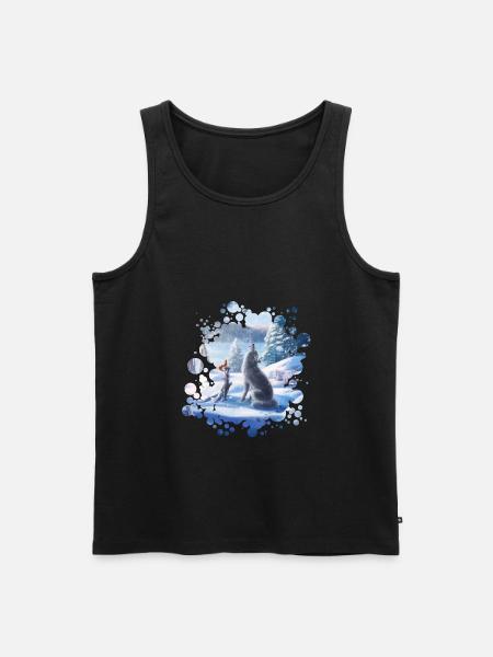 Freunde (Winterzauber) - Männer Premium Bio Tank Top - Schwarz