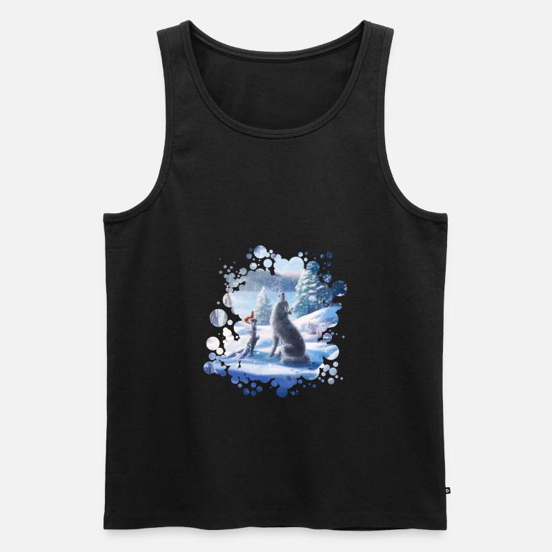 Freunde (Winterzauber) - Männer Premium Bio Tank Top - Schwarz