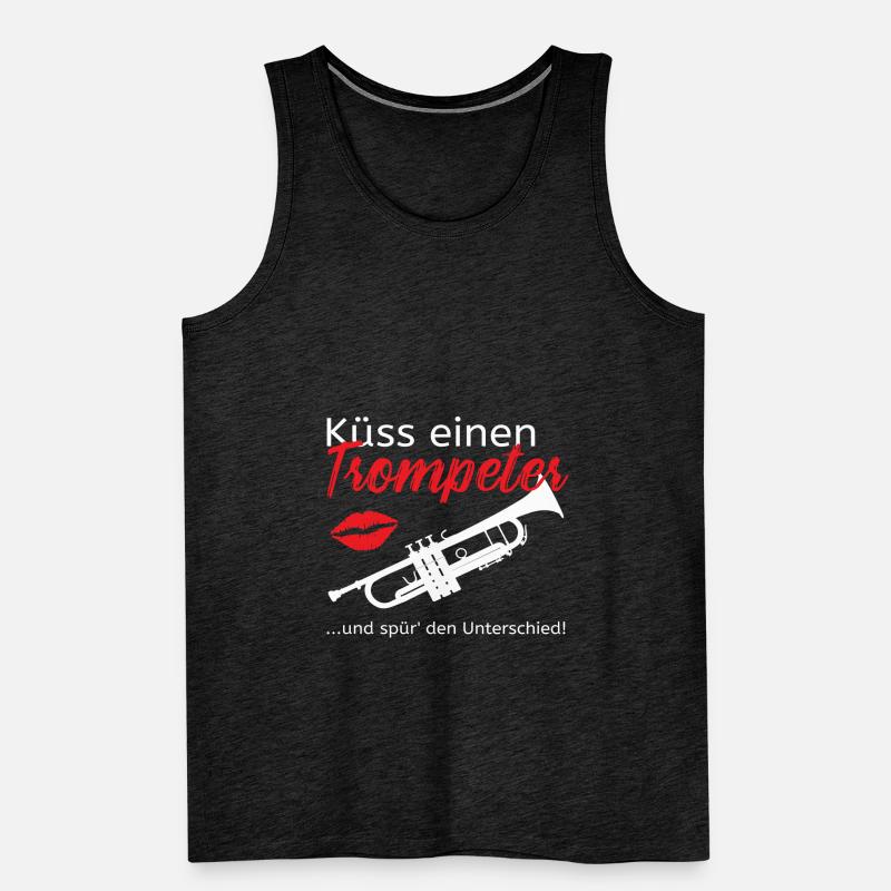 Küss einen Trompeter Männer Premium Bio Tank Top