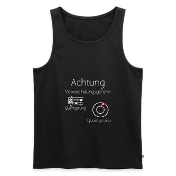 Quintsprung Quantsprung - Männer Premium Bio Tank Top - Schwarz - Vorne - Michal (187cm)
