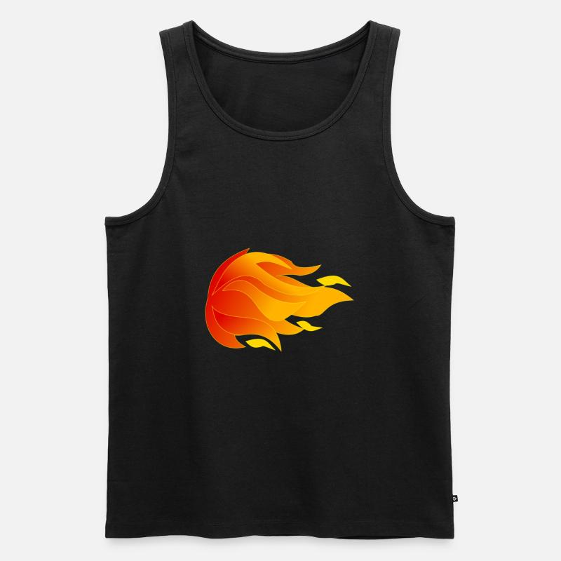 Flammen - Männer Premium Bio Tank Top - Schwarz