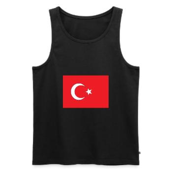 Turkey - Men's Premium Organic Tank Top - black - Front - Michal (187cm)