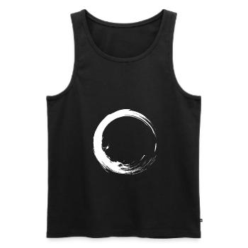 Kreis Design variante 1 - Männer Premium Bio Tank Top - Schwarz - Vorne - AI Model Male 178 light (178cm)