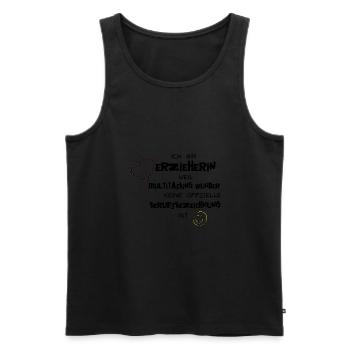 Erzieherin, weil Multitaskingwunder - Männer Premium Bio Tank Top - Schwarz - Vorne - Michal (187cm)