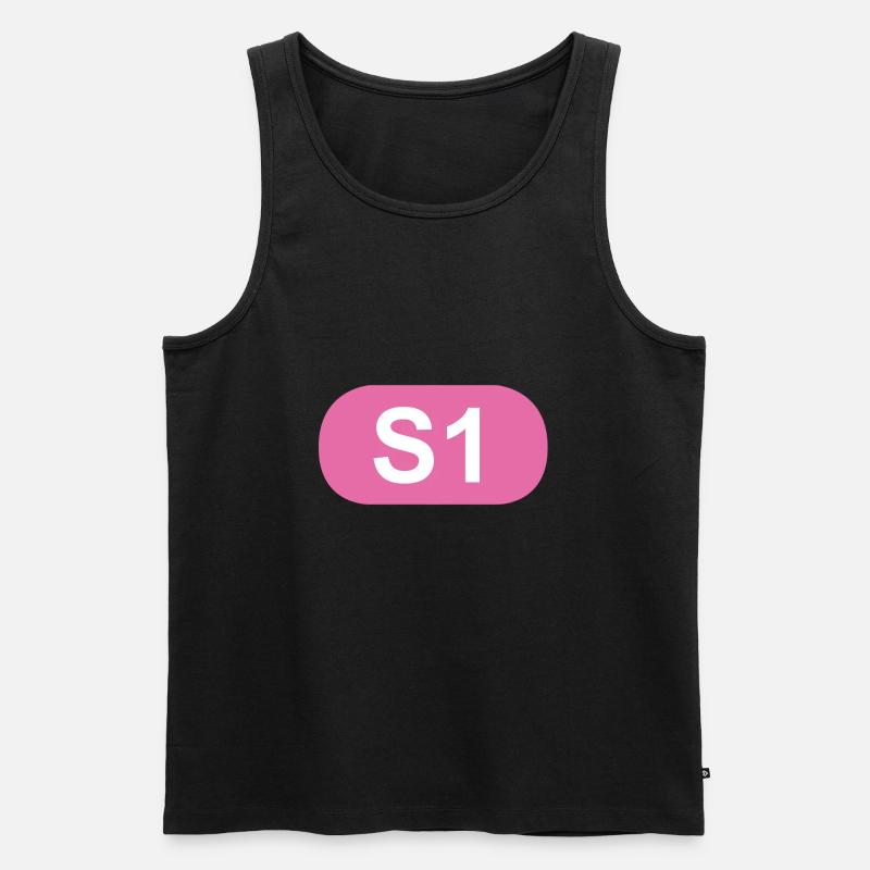 S-Bahn Berlin S1 - Männer Premium Bio Tank Top - Schwarz