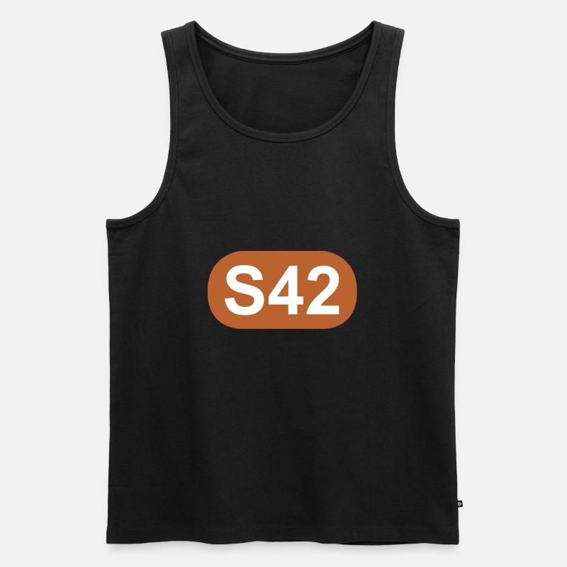S-Bahn Berlin S42 - Männer Premium Bio Tank Top - Schwarz