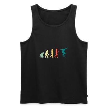 Skater Evolution Skateboard Skateboarding - Männer Premium Bio Tank Top - Schwarz - Vorne - AI Model Male 178 light (178cm)