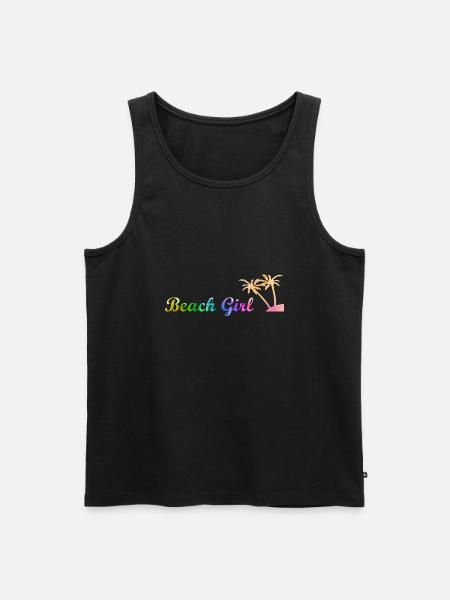 Beach Girl - Männer Premium Bio Tank Top - Schwarz