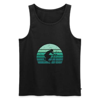 Stunt Scooter Jungen Tretroller Roller Skater - Männer Premium Bio Tank Top - Schwarz - Vorne - AI Model Male 178 light (178cm)