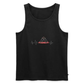 Online Computerspieler Heartbeat Online Gaming - Männer Premium Bio Tank Top - Schwarz - Vorne - AI Model Male 178 light (178cm)