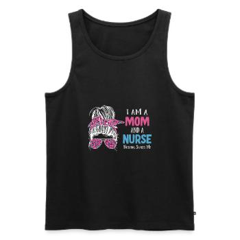 Krankenschwester Nurse Life - Männer Premium Bio Tank Top - Schwarz - Vorne - Michal (187cm)