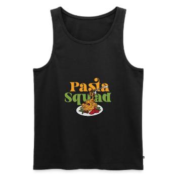 Pasta Squad Lustiges Zitat Spaghettiliebhaber - Männer Premium Bio Tank Top - Schwarz - Vorne - Michal (187cm)