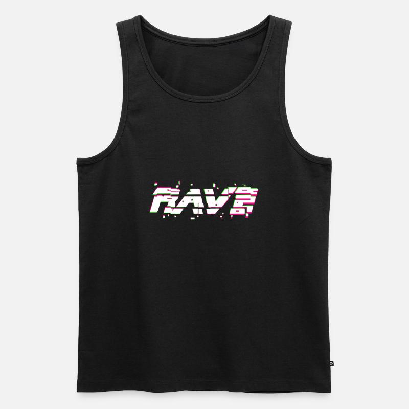 Rave - Männer Premium Bio Tank Top - Schwarz