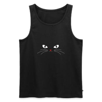 cat womens, cat eyes - Débardeur bio Premium Homme - noir - Devant - Michal (187cm)