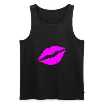baiser - Débardeur bio Premium Homme - noir - Devant - Michal (187cm)