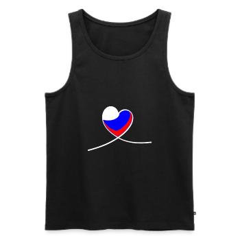 Coeur de la Russie - Débardeur bio Premium Homme - noir - Devant - Michal (187cm)