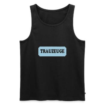 trauzeuge_1a - Men's Premium Organic Tank Top - black - Front - Michal (187cm)