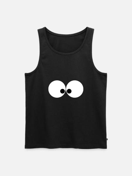 Squinting eyes - Men's Premium Organic Tank Top - black