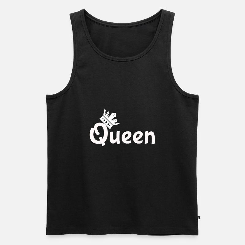 Liebe King Queen - Männer Premium Bio Tank Top - Schwarz