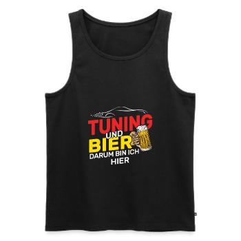 Tuning Tuner - Männer Premium Bio Tank Top - Schwarz - Vorne - Michal (187cm)