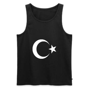 türkei halbmond und stern turkey, türkei, türkiye - Männer Premium Bio Tank Top - Schwarz - Vorne - AI Model Male 178 light (178cm)