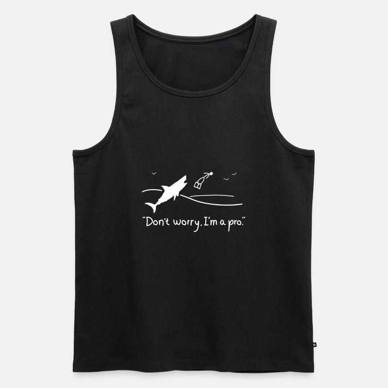 Freediving Geschenk - Männer Premium Bio Tank Top - Schwarz
